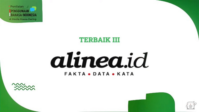 Bulan Bahasa dan Sastra 2021: Alinea.id jadi media daring pengguna bahasa Indonesia terbaik ketiga