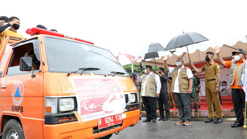 BNPB luncurkan Gerakan Mobil Masker di Kota Kendari