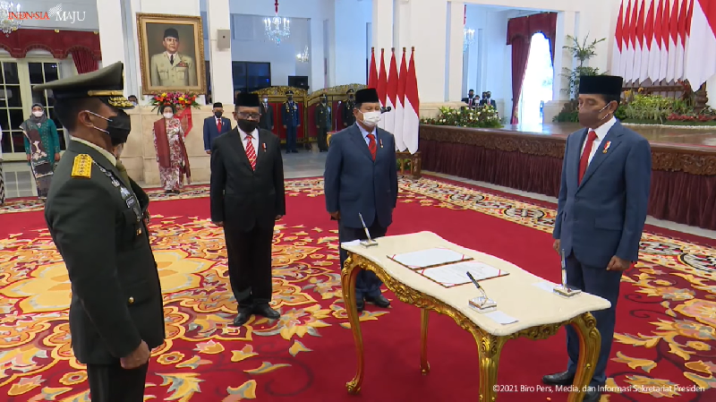 Presiden Jokowi resmi lantik Andika Perkasa jadi Panglima TNI