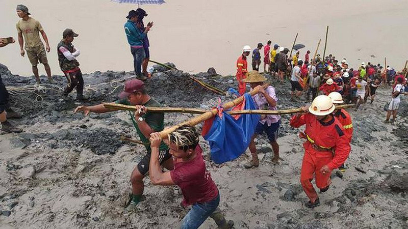 Mayat tiga korban longsor tambang batu giok Myanmar ditemukan