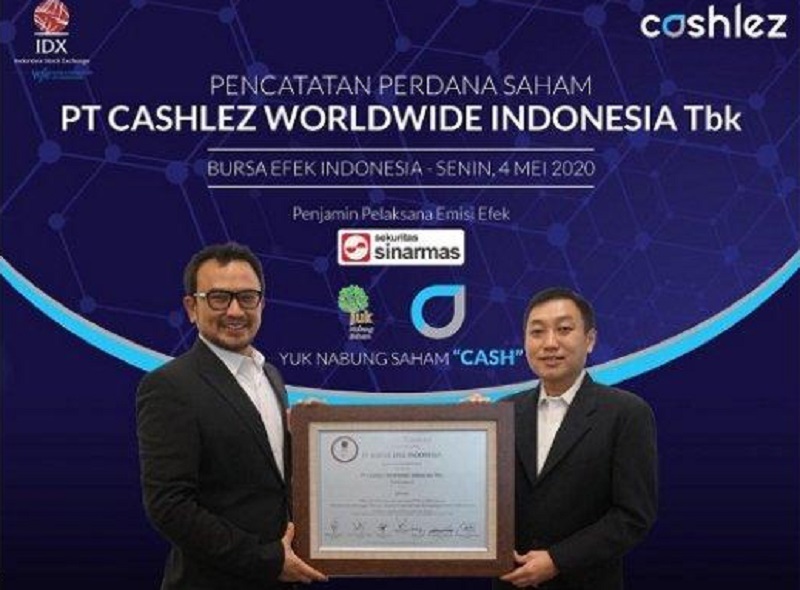 Pemilik PT Cashlez Worldwide Indonesia Tbk jual 8 juta saham