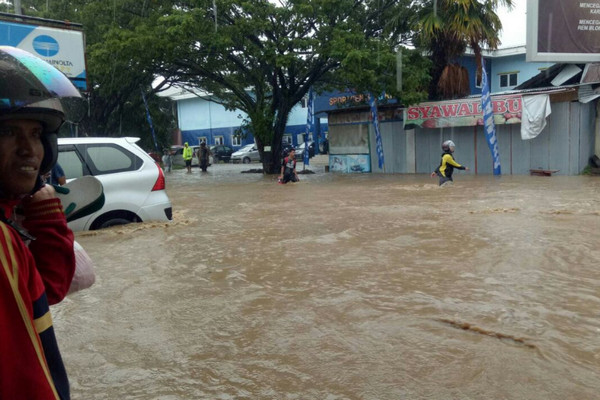 Banjir di Serang Banten mulai surut