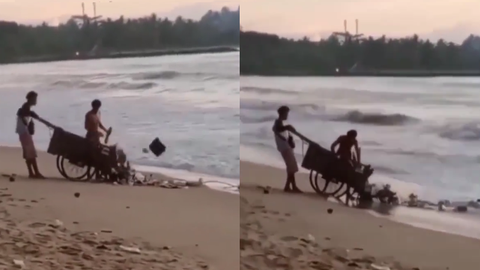 Pelaku pembuangan sampah di Pantai Carita, Pandeglang ditangkap