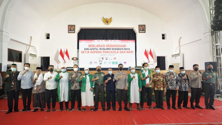 Khilafatul Muslimin Surabaya Raya deklarasikan setia pada Pancasila dan NKRI