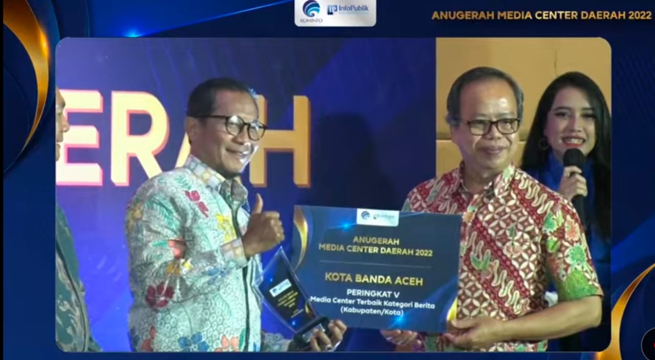 Dinilai baik kelola media center, Pemkot Banda Aceh terima penghargaan dari Kemenkominfo