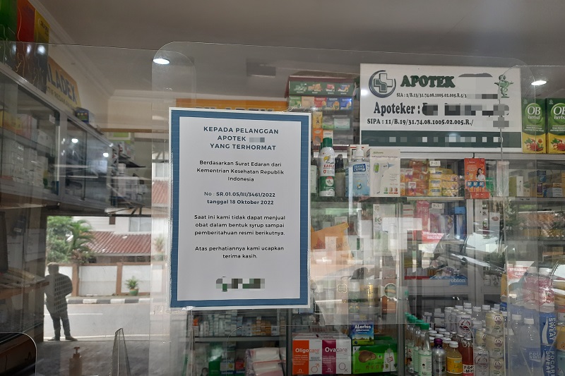 Penjualan obat sirup disetop sementara, apotek beri alternatif ke obat tablet