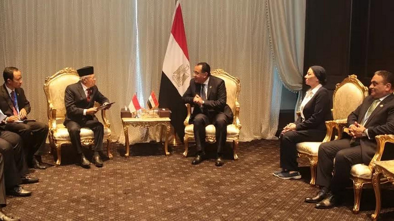 Bertemu PM Mesir, Wapres Ma'ruf dorong penguatan kerja sama bilateral
