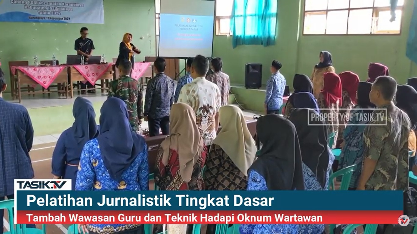 Pelatihan jurnalistik PC PGRI Karangjaya gegara resah kepsek dan guru diteror wartawan gadungan