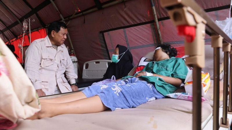 Menhan Prabowo kunjungi korban gempa Cianjur, apresiasi semangat gotong royong