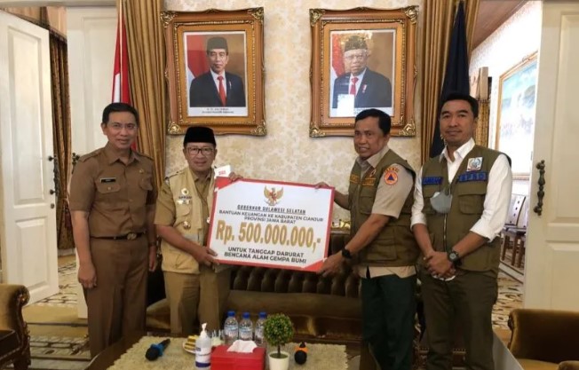Pemprov Sulsel salurkan bantuan Rp500 juta untuk korban gempa Cianjur