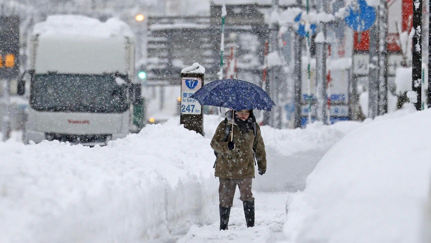 Badai salju di Jepang tahun ini membuat delapan orang tewas