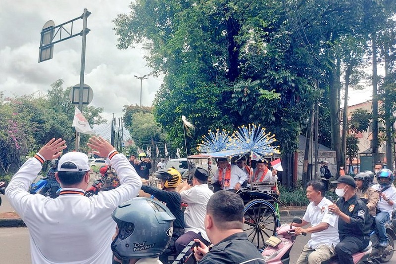 PKS deklarasikan Anies sebagai capres, Jalan TB Simatupang macet parah