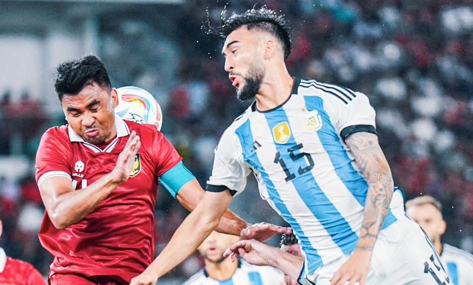 Meski Indonesia dibungkam Argentina 0-2,  netizen puas Garnacho dikantongi Asnawi