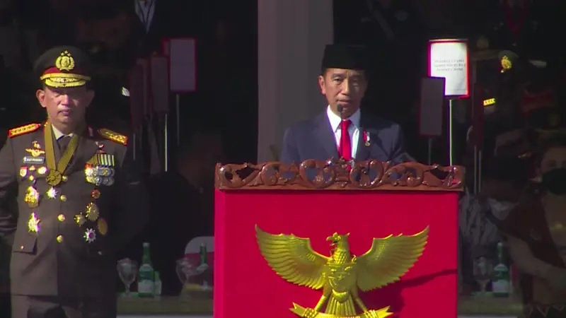 Jokowi jadi inspektur upacara di Hari Bhayangkara 77