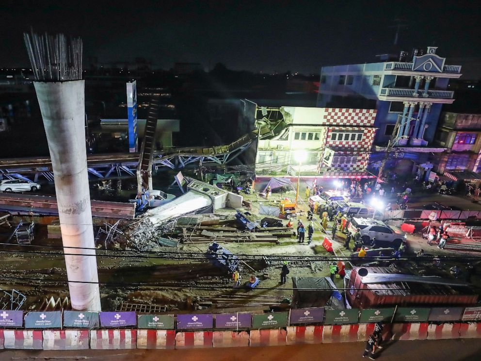 Jalan layang di Thailand roboh, 2 orang tewas dan 11 luka-luka