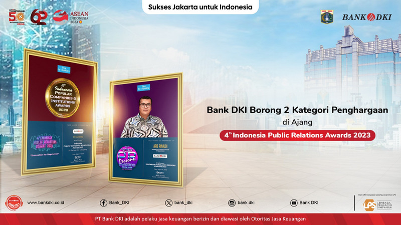 Bank DKI raih 2 penghargaan Indonesia Public Relations Awards 2023
