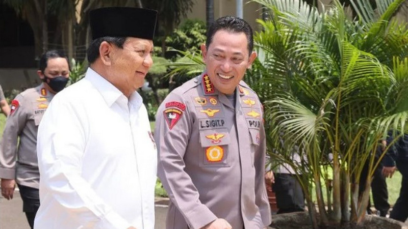 Menang pilpres, Prabowo pastikan Polri tetap di bawah presiden