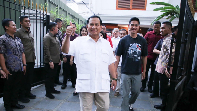 Temui Prabowo, Kaesang berkaus gambar Ketum Gerindra: Ngefan