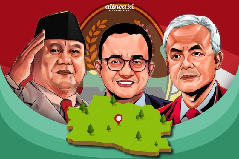 LSI Denny JA: Prabowo-Gibran unggul di 3 provinsi, Ganjar-Mahfud 2 provinsi