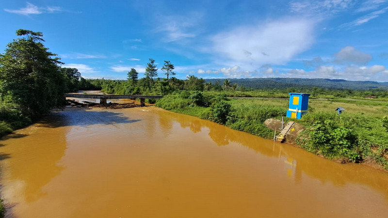 Sungai Kobe tercemar akibat adanya aktivitas pertambangan oleh PT Weda Bay Nickel, PT Tekindo Energi, dan PT Halmahera Sukses Mineral. Dokumentasi Save Sagea