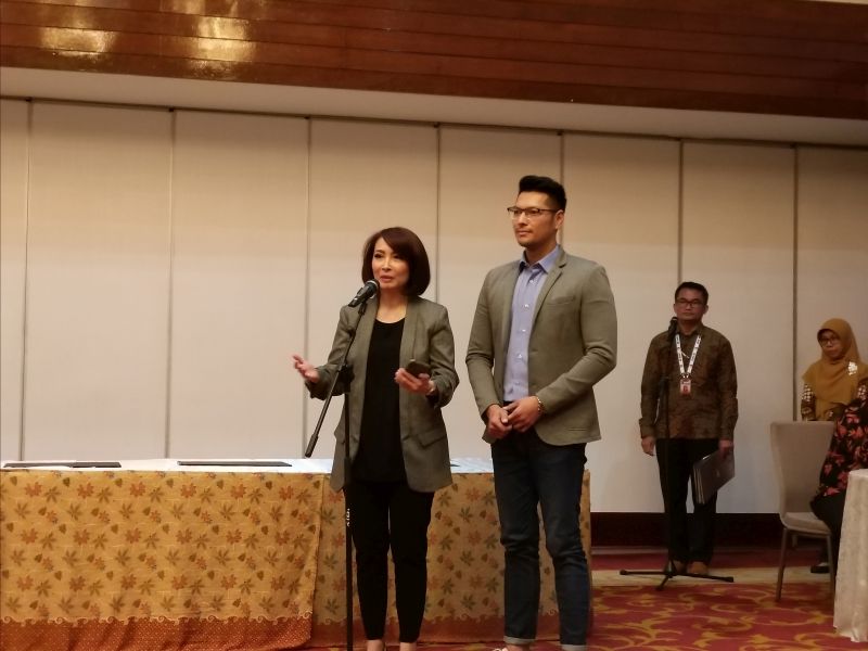 Retno Pinasti dan Zulfikar Naghi dipilih sebagai moderator debat Pilpres 2019 keempat pada 25 Maret 2019. Alinea.id/Robi Ardianto.