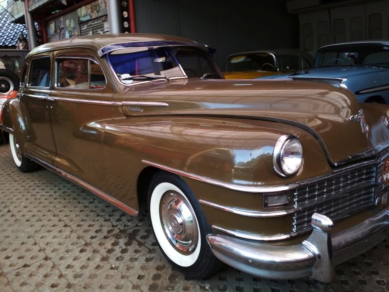 Salah satu mobil peninggalan Presiden Sukarno, merek Chrysler Windsor. (Alinea.id/Nanda Aria).