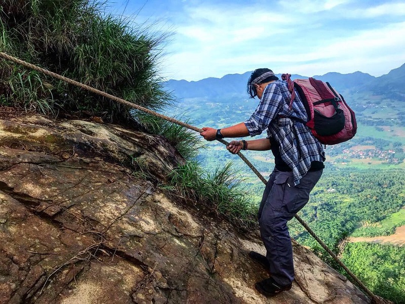 Salah satu spot pendakian di Gunung Batu Jonggol. / Sukirno-Alinea.id