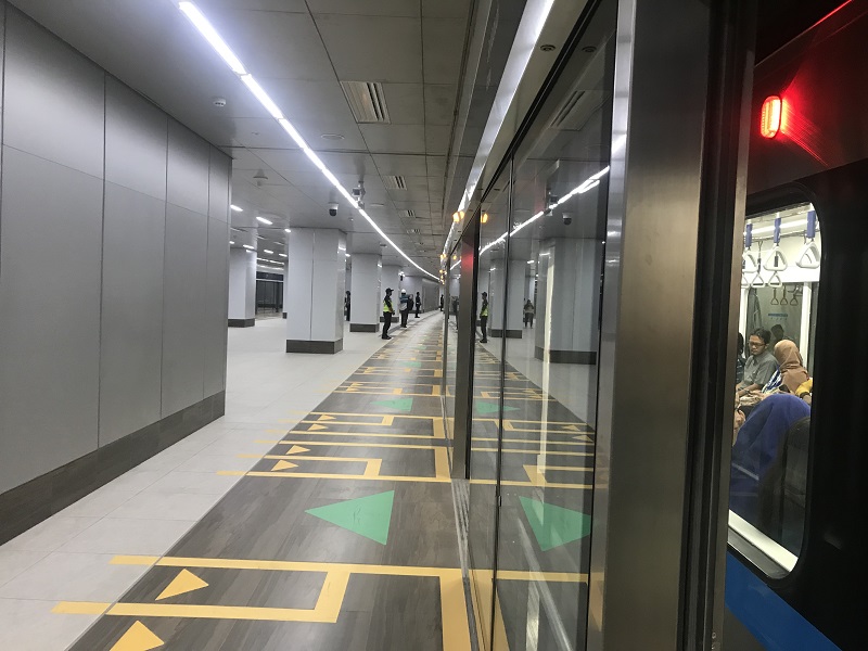 Interior Stasiun MRT Setiabudi. / Alinea.id-Sukirno