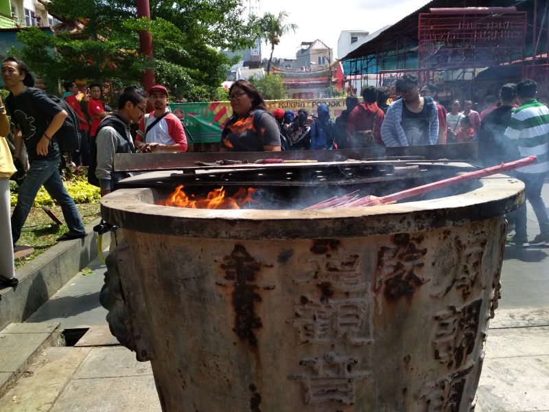 Perayaan Imlek di Wihara Dharma Bakti, Glodok, Jakarta Barat. (Alinea.id/Nanda Aria)
