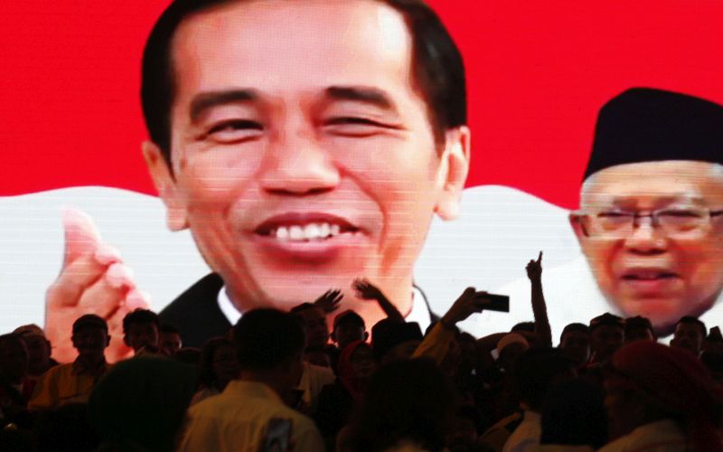Jokowi memilih Ma'ruf Amin sebagai pendamping di Pilpres 2019. /Antara Foto 