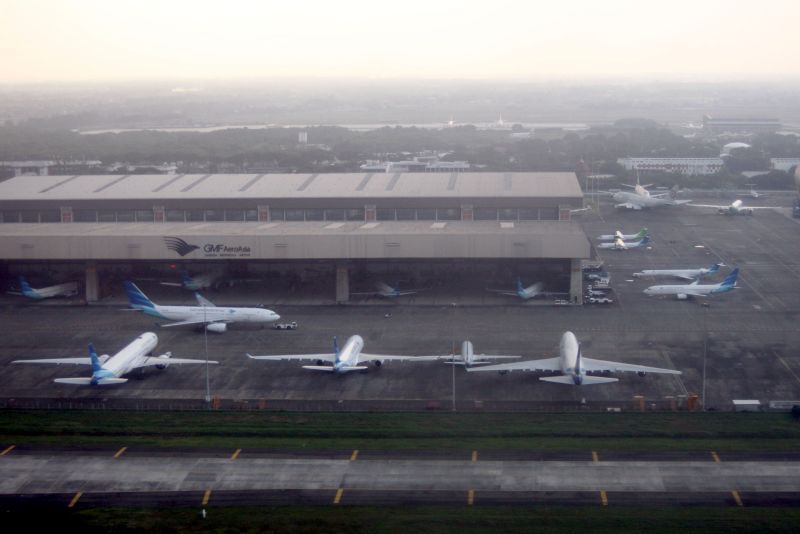 Sejumlah pesawat Garuda Indonesia di Bandara Internasional Soekarno-Hatta, Tangerang. /Antara Foto.