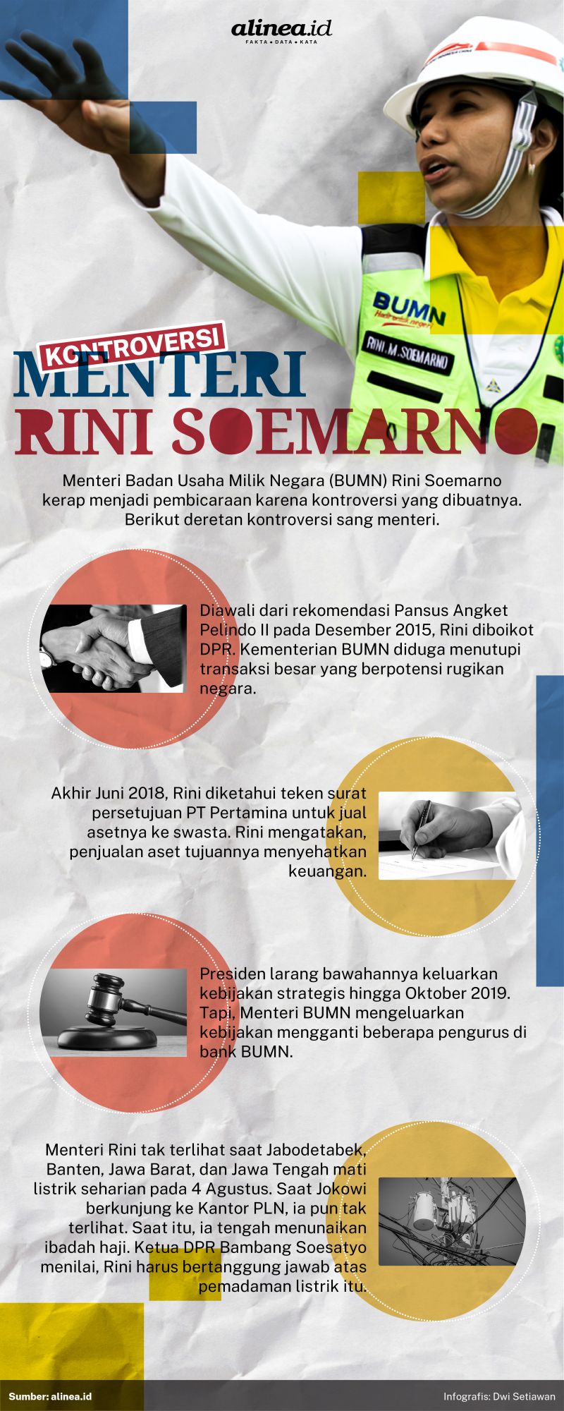 Rini Soemarno dinilai kontroversial dengan langkah dan keputusannya. Alinea.id/Dwi Setiawan.