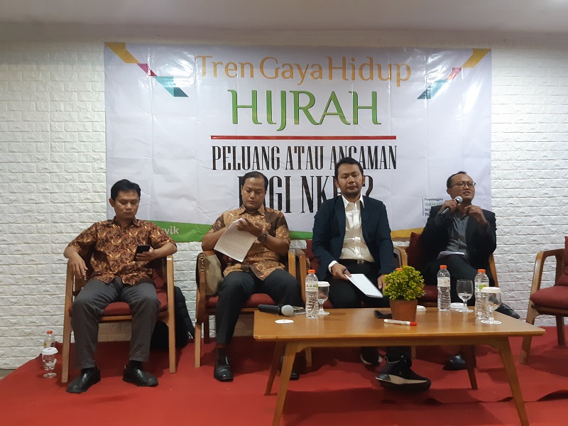 Diskusi Tren Gaya Hidup Hijrah, Peluang atau ancaman bagi NKRI, di Hotel IBI Thamrin, Jakarta Pusat, Kamis (25/7). Alinea.id/Fadli Mubarok