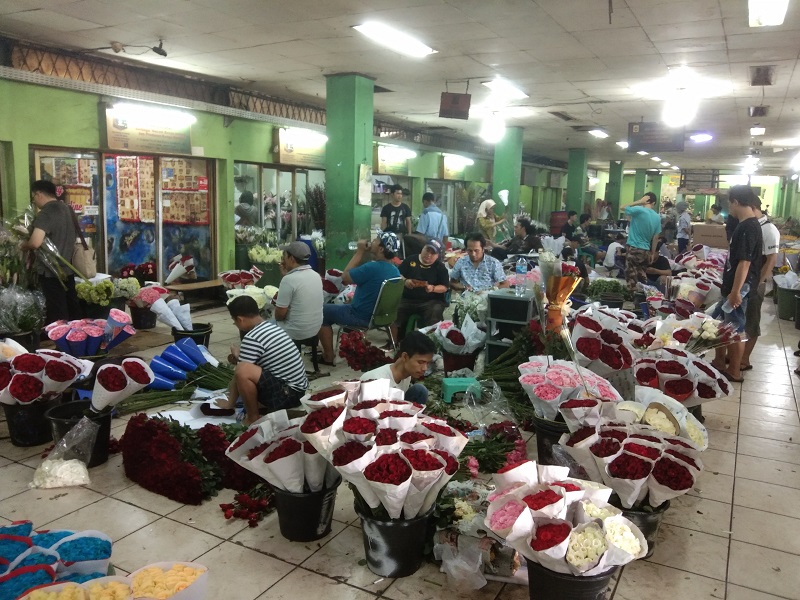 Suasana Pasar Bunga Rawa Belong, Jakarta Barat pada Rabu (12/2). Alinea.id/Syah Deva Ammurabi