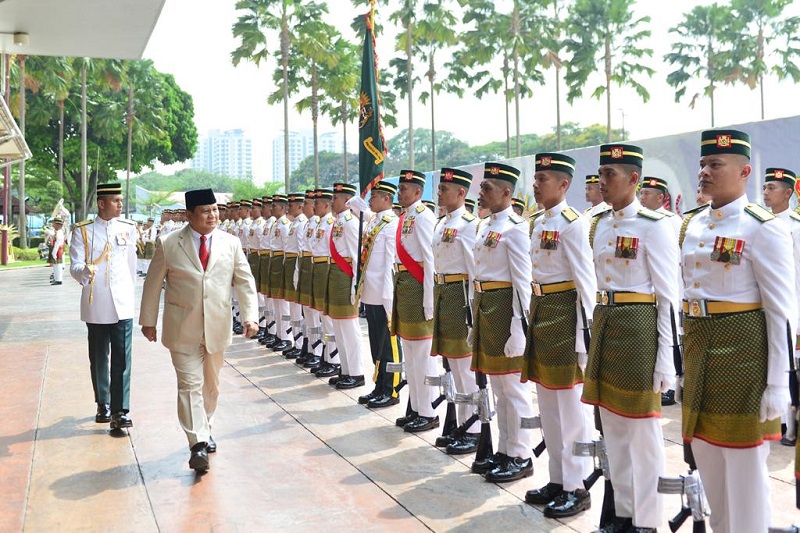 Menteri Pertahanan Prabowo Subianto tiba di Malaysia. / Humas Kemenhan