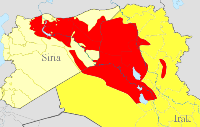 Teritori yang dikuasai ISIS pada 2014. Nerika/Wikimedia Commons