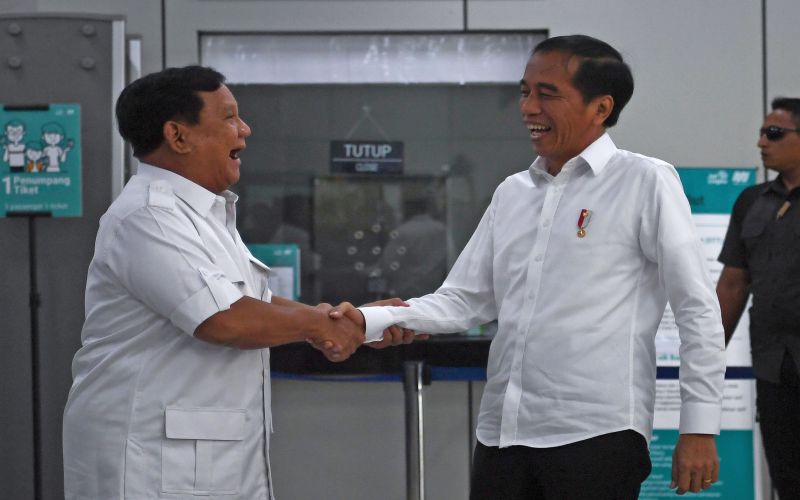 Ketua Umum Gerindra Prabowo Subianto bertemu Presiden terpilih Joko Widodo dalam rangka rekonsiliasi politik pascapilpres, Juli lalu. /Antara Foto
