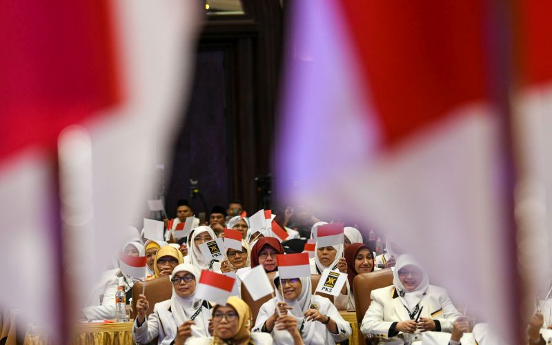 Sejumlah kader PKS mengikuti Rapat Koordinasi Nasional (Rakornas) PKS tahun 2019 di Jakarta, Kamis (14/11). /Antara Foto