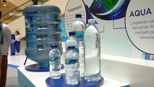 Aqua memperkenalkan produk barunya yang diklaim ramah lingkungan.Alinea.id/Robertus Roni