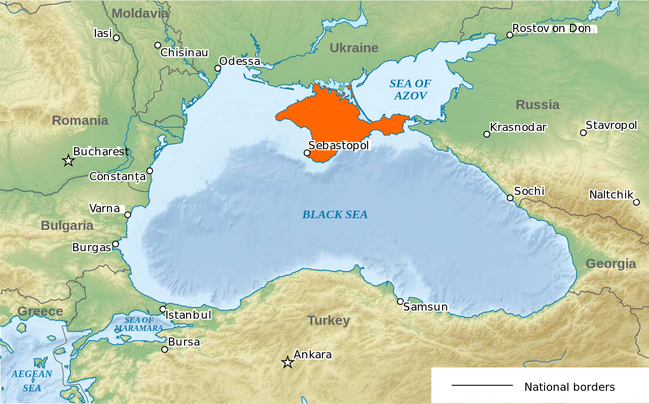 Peta Krimea, Ukraina. /Wikimedia Commons