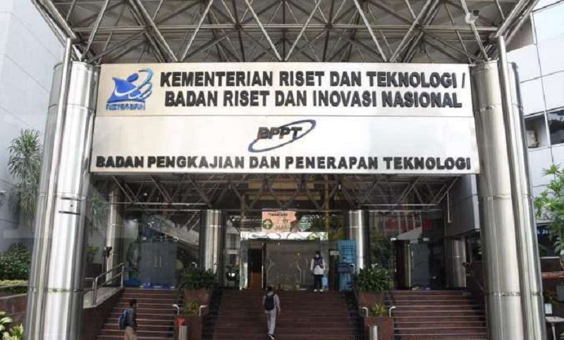 Gedung Kementerian Riset dan Teknologi/Badan Riset dan Inovasi Nasional di kawasan Thamrin, Jakarta Pusat. /Foto Antara.