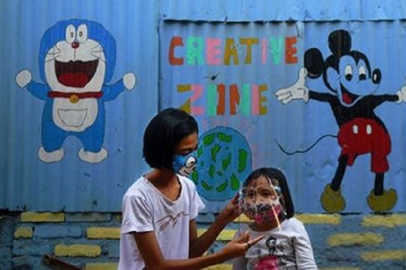 Ilustrasi anak-anak yang terdampak pandemi Covid-19 di Indonesia. /Foto Antara