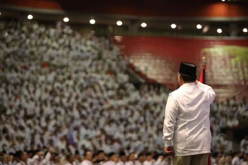 Prabowo Subianto membuka rapat pimpinan nasional Partai Gerindra di Sentul Internasional Convention Center (SICC), Bogor, Jawa Barat, Agustus 2022. /Foto Instagram @gerindra