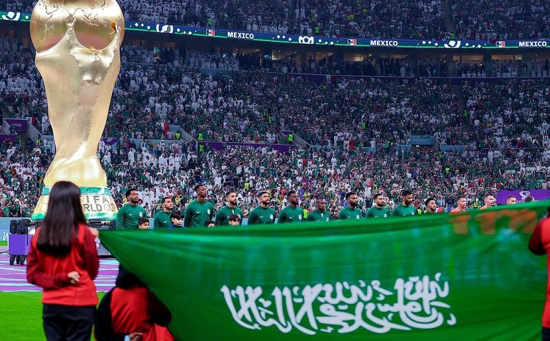 Timnas Arab Saudi di Piala Dunia Qatar 2022. /Foto Instagram @saudiint