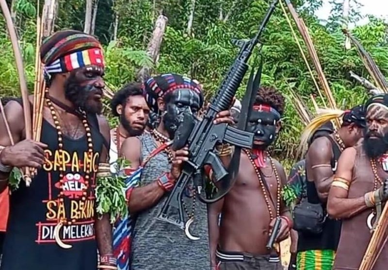 Kelompok kriminal bersenjata KKB pimpinan Tandius Gwijangge alias Tandius Murib. /Foto dok Kogabwilhan III/Satgas Nemangkawi.