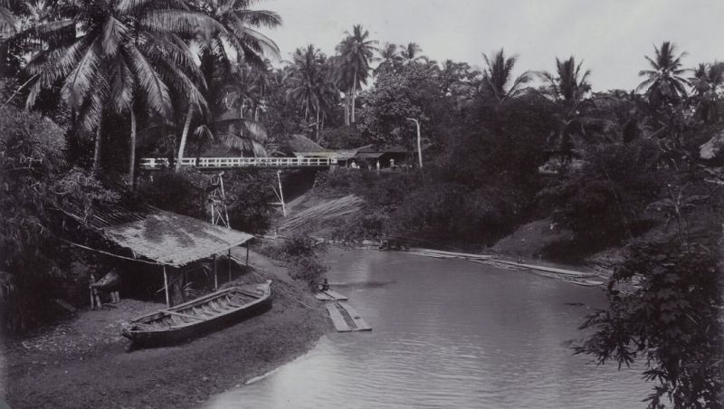 Sungai Ciliwung dan pemandangan Depok lama pada 1900./ Foto collectie.wereldculturen.nl