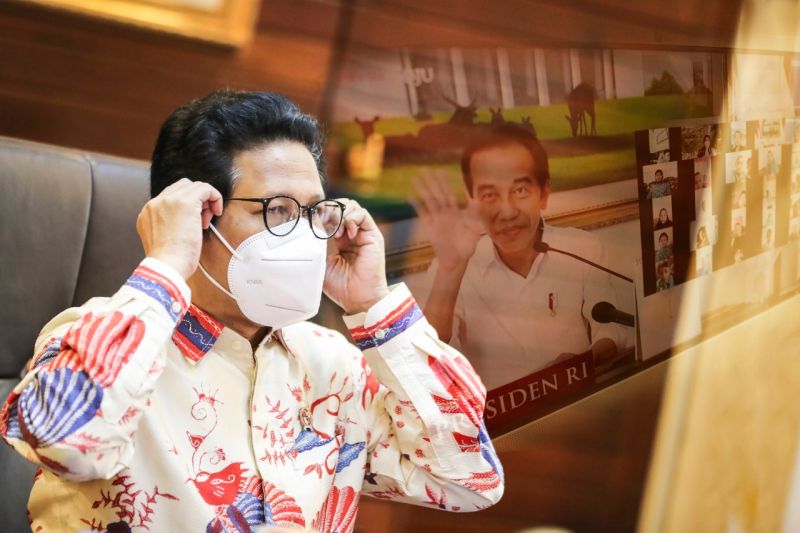 Menteri Desa, Pembangunan Daerah Tertinggal, dan Transmigrasi (Mendes PDTT) Abdul Halim Iskandar dalam peringatan puncak Hari Anak 2021, Jumat (23/7/2021). Foto kemendesa.go.id.