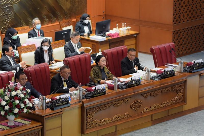  Ketua DPR RI Puan Maharani dalam Rapat Paripurna Masa Persidangan IV Tahun Sidang 2022-2023, di Gedung Nusantara II, Senayan, Jakarta, Selasa (21/3/2023)./Foto Runi/Man/dpr.go.id