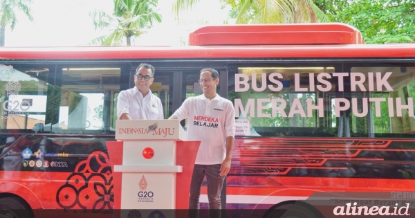 Bus listrik Merah Putih untuk KTT G20 resmi diluncurkan