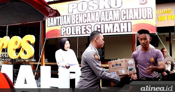 Polres Cimahi salurkan bantuan untuk korban gempa Cianjur